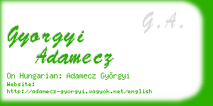 gyorgyi adamecz business card