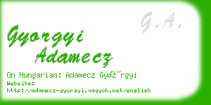 gyorgyi adamecz business card